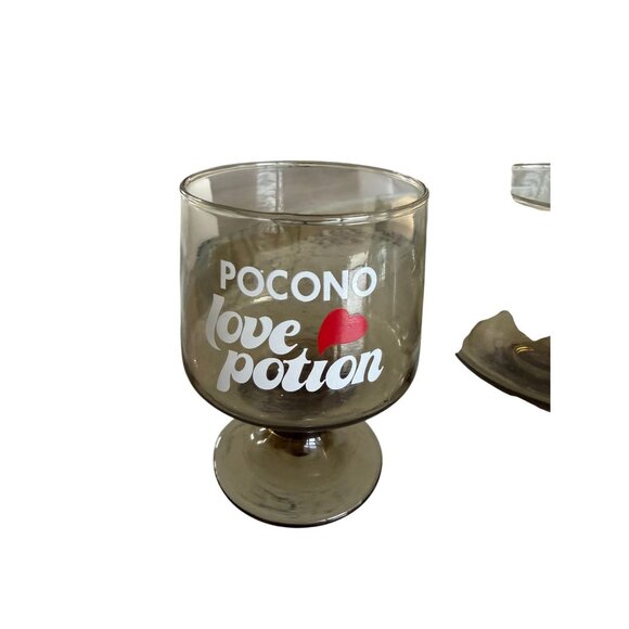 POCONOS Vintage Mount Airy Set of 2 Drinking Goblets Glasses - Picture 4 of 6